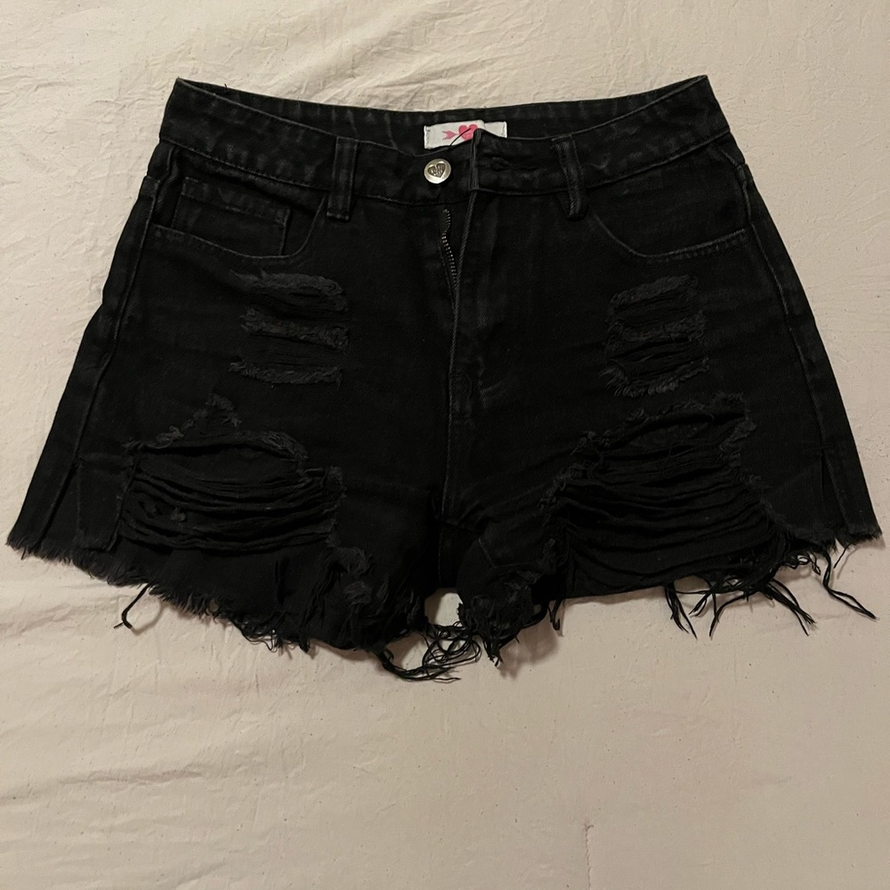 Buddy Love High Waisted Distressed Shorts